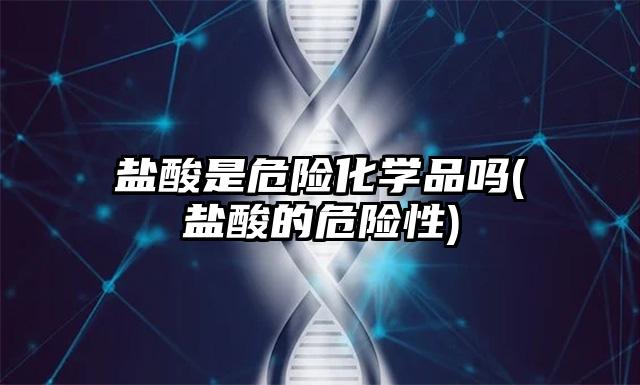 鹽酸是危險化學品嗎(鹽酸的危險性)